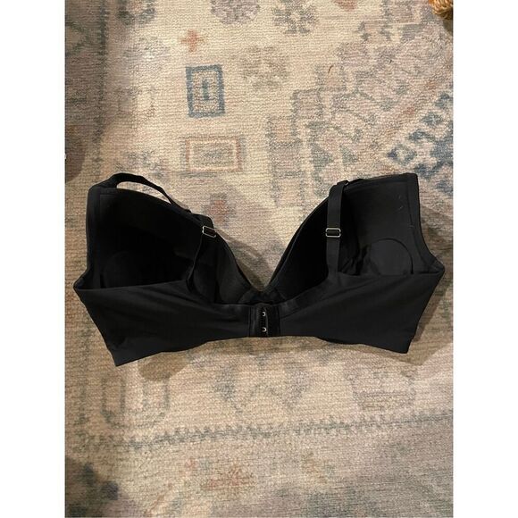 Thirdlove Womens Black Padded Underwire 24/7 Classic Contour Plunge Bra Size 36F - Picture 3 of 5